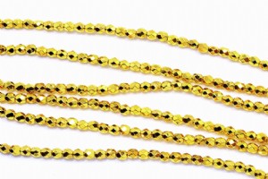 BEADSMITH棗珠-4mm(金色) - FPR040